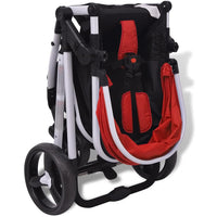 Passeggino 3 in 1 in Alluminio Rosso e Nero 10114