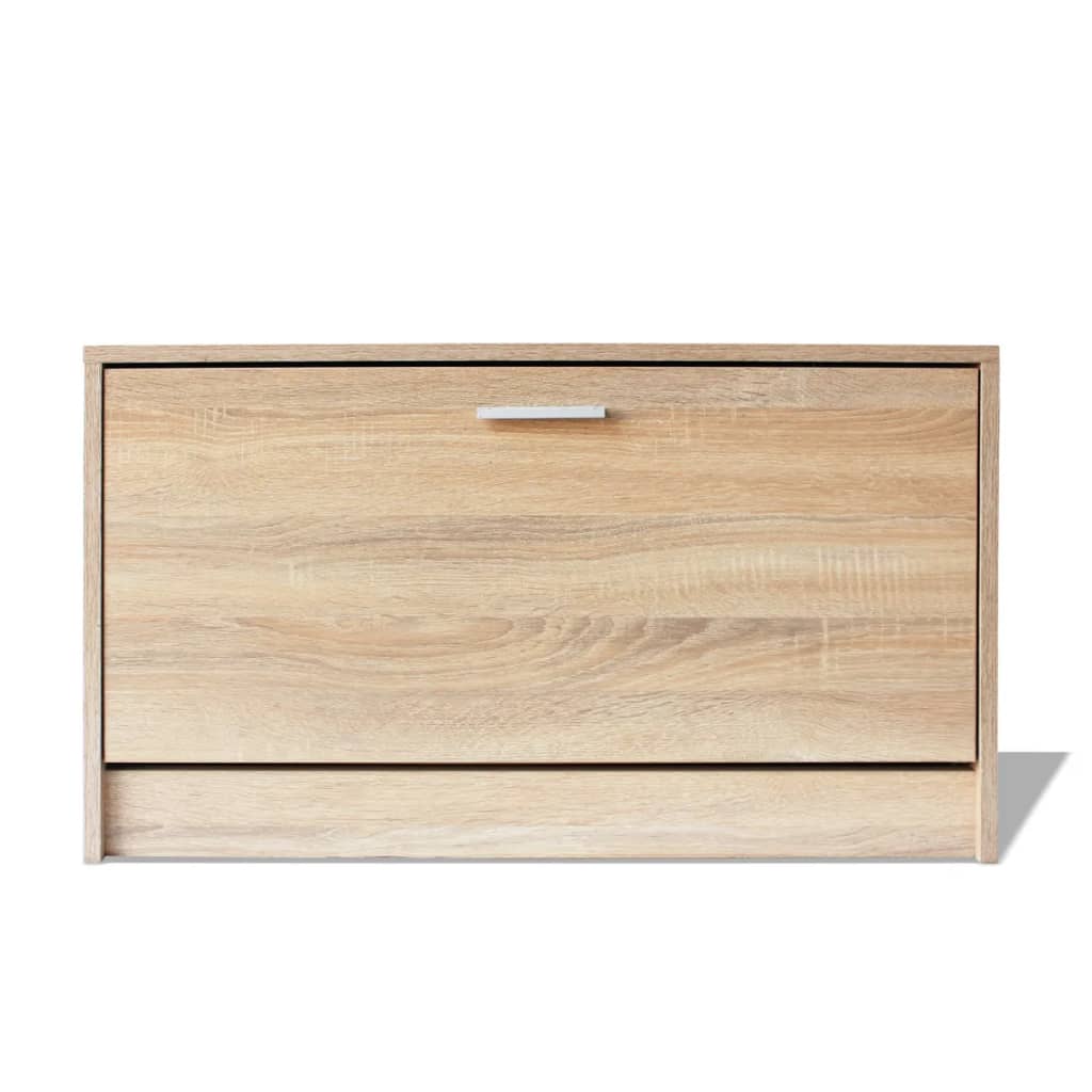 vidaXL Panchina con Scarpiera Colore Rovere 80x24x45 cm