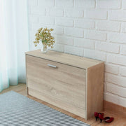 vidaXL Panchina con Scarpiera Colore Rovere 80x24x45 cm