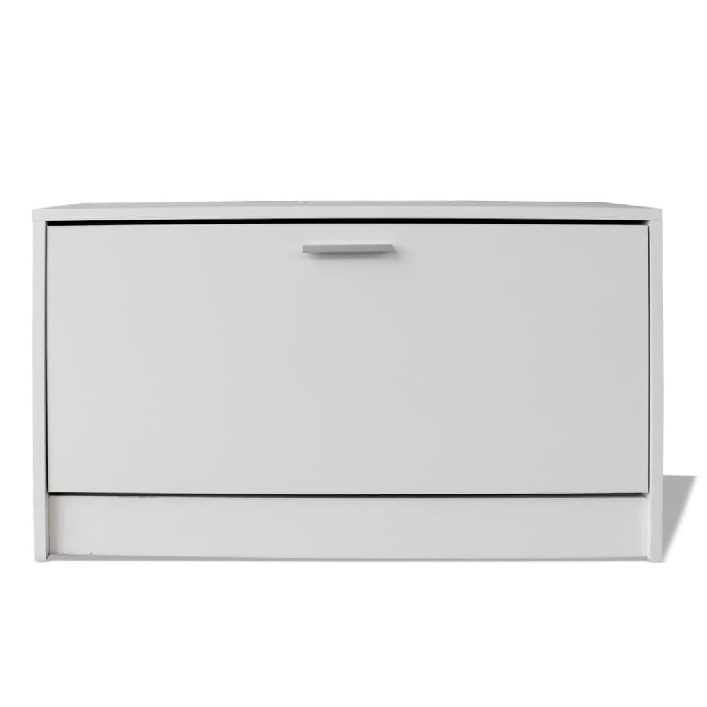 vidaXL Panca con Scarpiera Bianca 80x24x45 cm