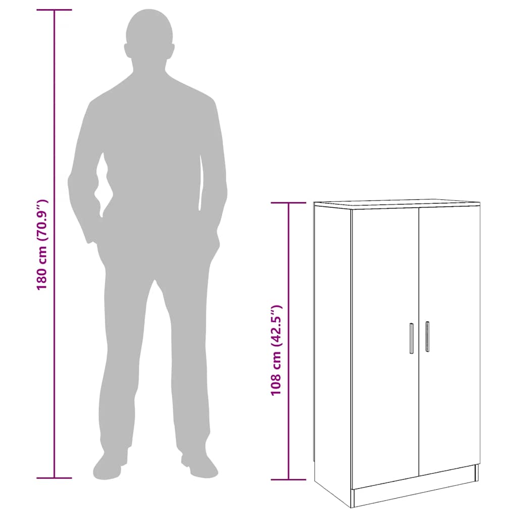 Scarpiera con 7 Mensole Colore Rovere 243061