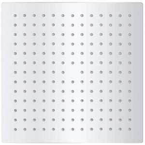 Testa Doccia a Pioggia in Acciaio Inossidabile 25x25cm Quadrata 142160