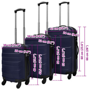 Set Trolley Rigidi 3 pz Blu 45,5/55/66 cm 91144