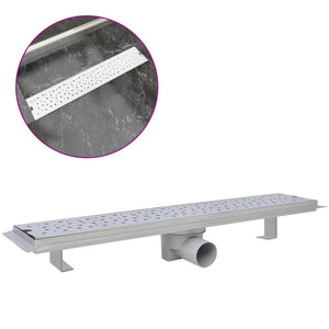 Canaletta di drenaggio per doccia Doppio 630x140 mm Acciaio inox cod mxl 47313