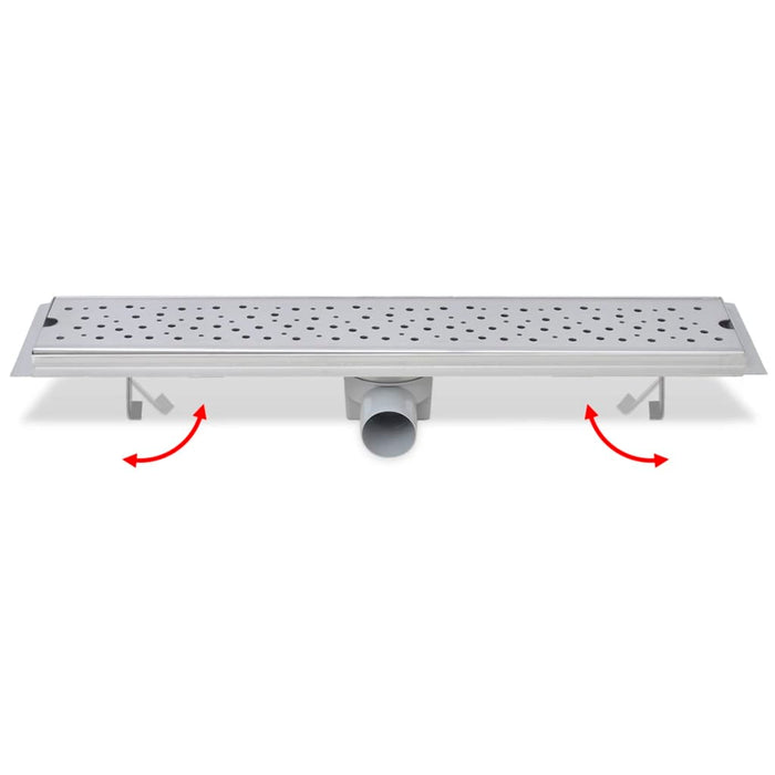 Canaletta di Drenaggio per Doccia a Bolle 630x140 mm in Acciaio 142190