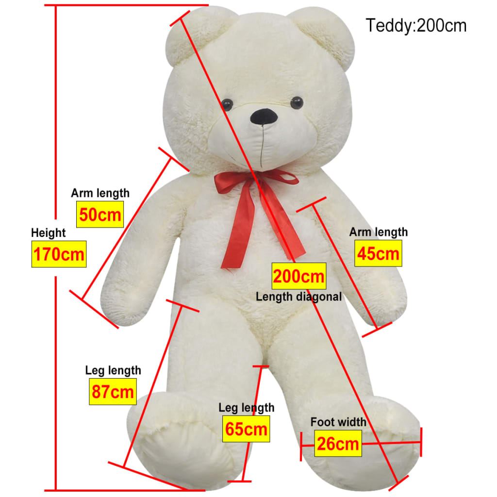 Orsacchiotto di Peluche Bianco 170 cm