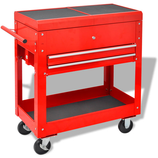 Carrello per Attrezzi Rosso 70.5 x 37 x 71 cm Acciaio 142200