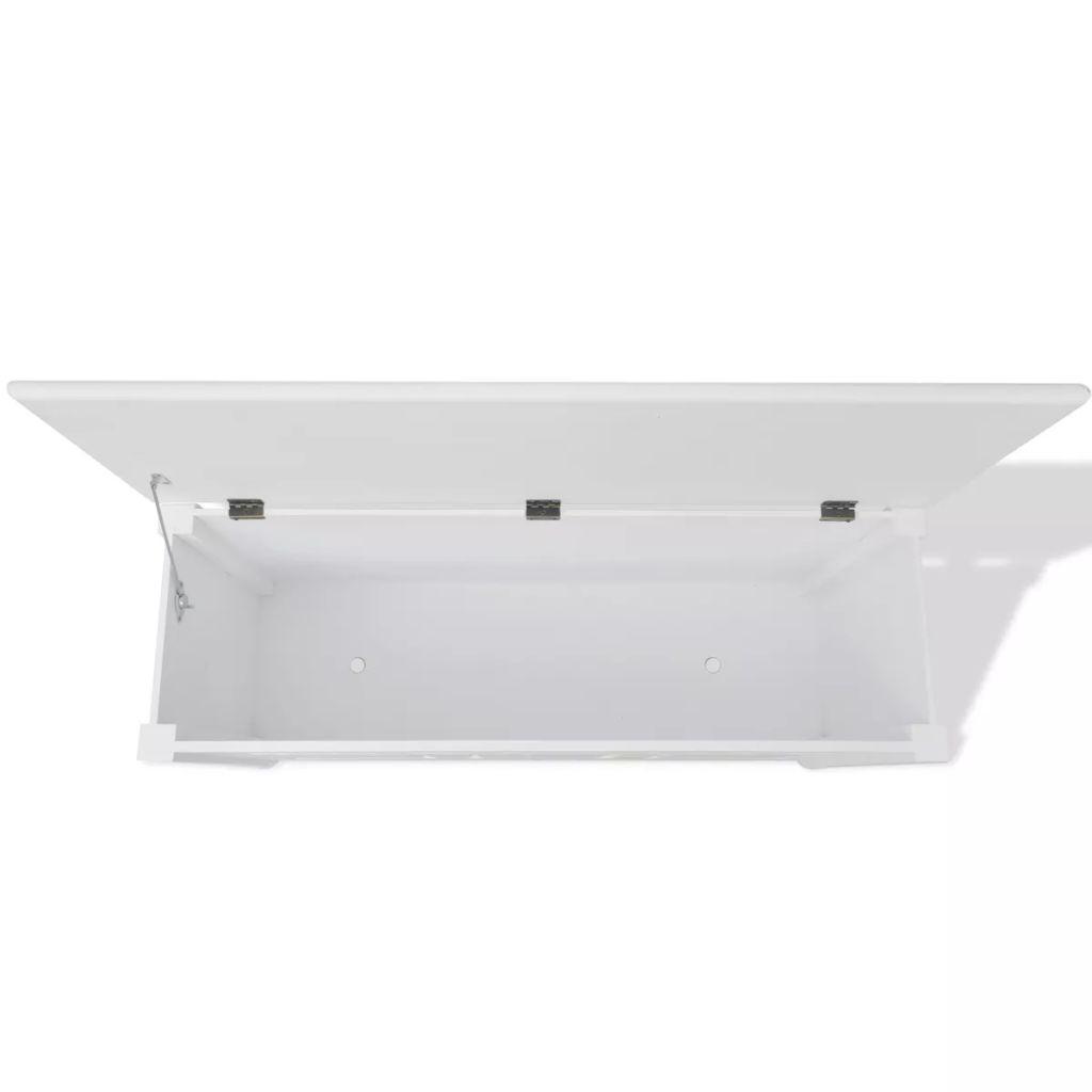 Panca pouf sgabello contenitore panca mobile in stile barocco bianco 3002032