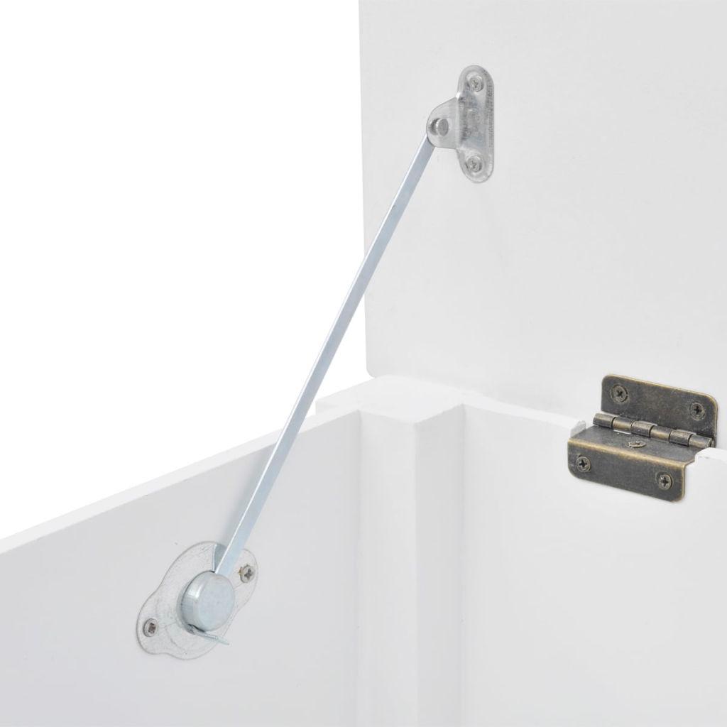 Panca pouf sgabello contenitore panca mobile in stile barocco bianco 3002032