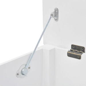 Panca pouf sgabello contenitore panca mobile in stile barocco bianco 3002032