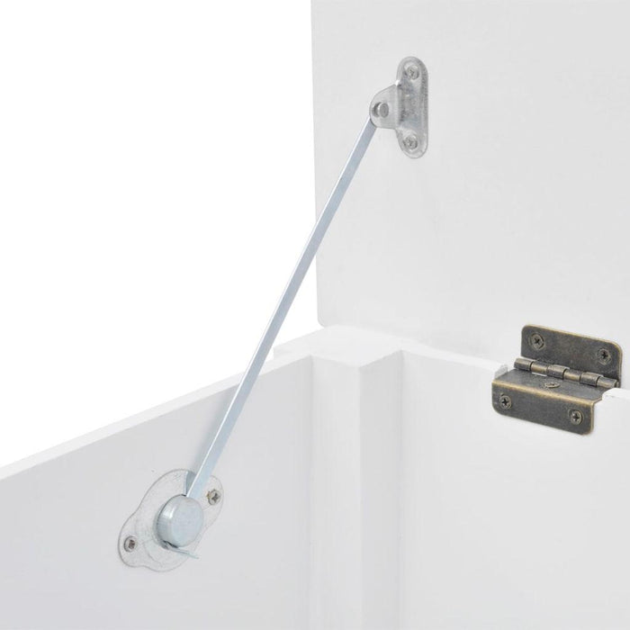 Panca pouf sgabello contenitore panca mobile in stile barocco bianco 3002032