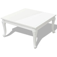 Tavolino da Salotto 80x80x42 cm Lucido Bianco 243379