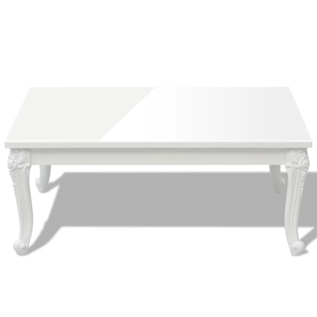 Tavolino da Salotto 100x60x42 cm Bianco Lucido 243380