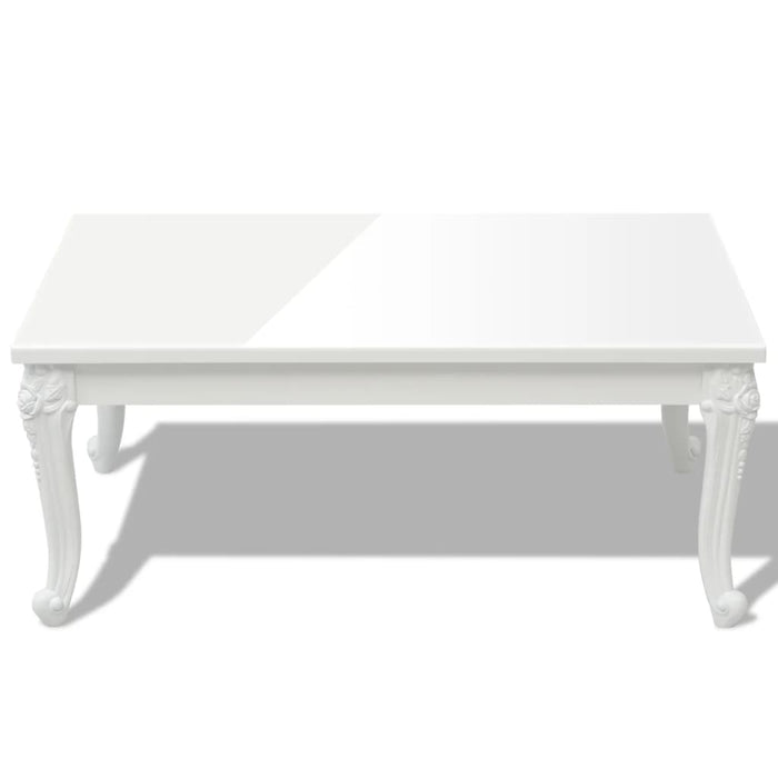 Tavolino da Salotto 100x60x42 cm Bianco Lucido 243380
