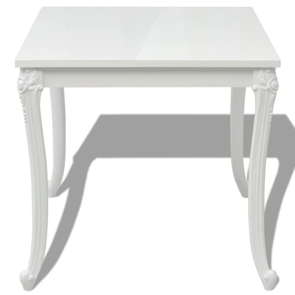 Tavolo da Pranzo 80x80x76 cm Bianco Lucido 243382