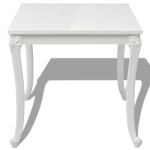 Tavolo da Pranzo 80x80x76 cm Bianco Lucido 243382