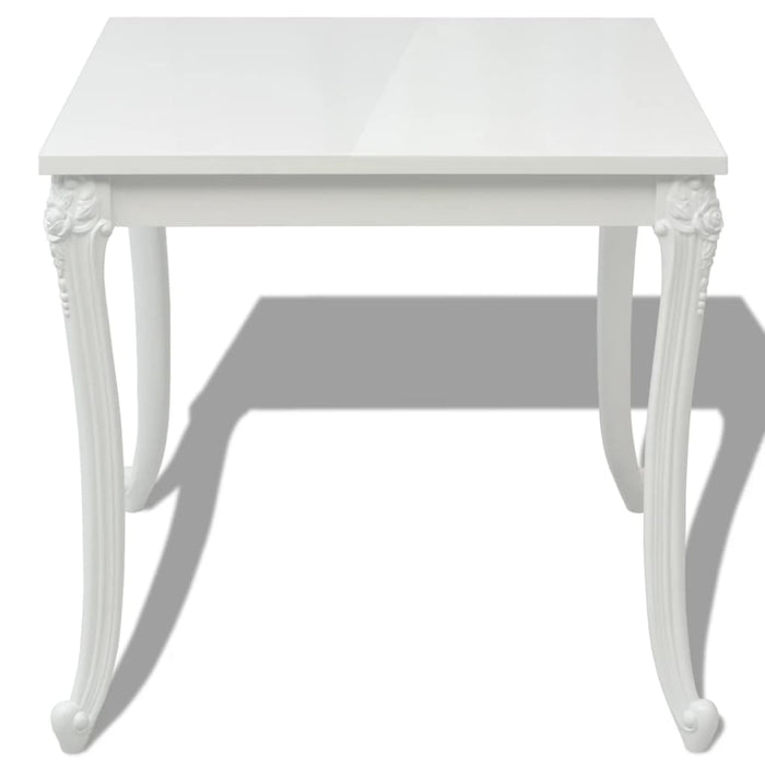Tavolo da Pranzo 80x80x76 cm Bianco Lucido 243382
