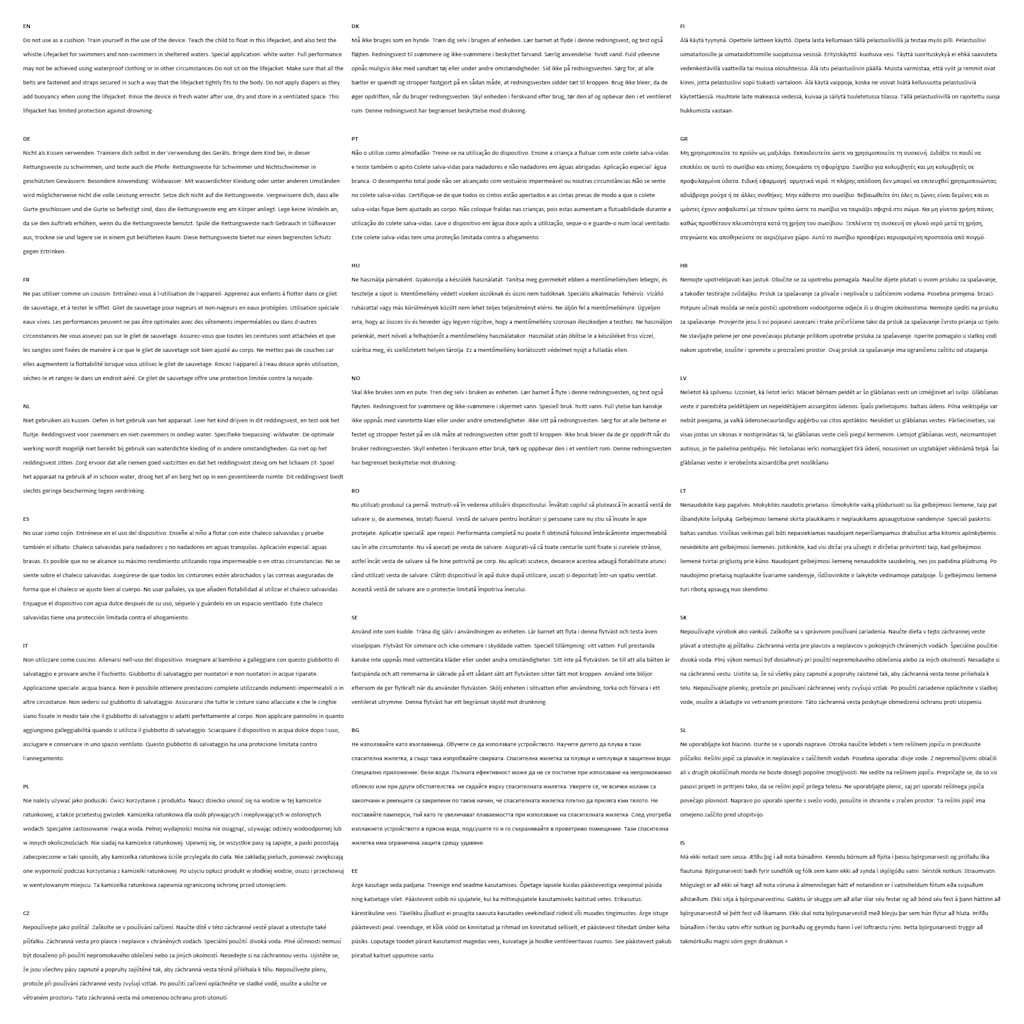 Giubbotto di Salvataggio 100 N Bambino 10 20 Kg 91123