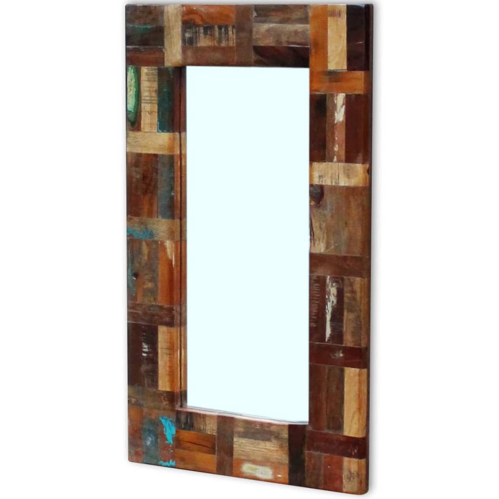 Specchio in Legno Massello di Recupero 80x50 cm cod mxl 49069