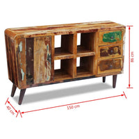 Credenza in Legno Massello di Recupero 150x40x86 cm 243342