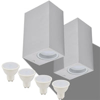 Applique LED da Parete Quadrata 2 pz Proiezione Alto/in Basso cod mxl 63831