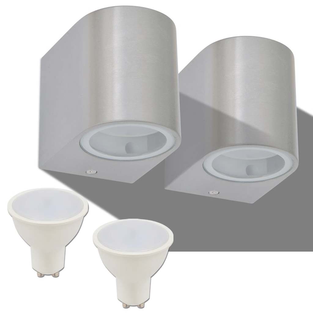 Applique LED 2pz Rotonde da Parete per Esterno Proiezione Basso cod mxl 65285