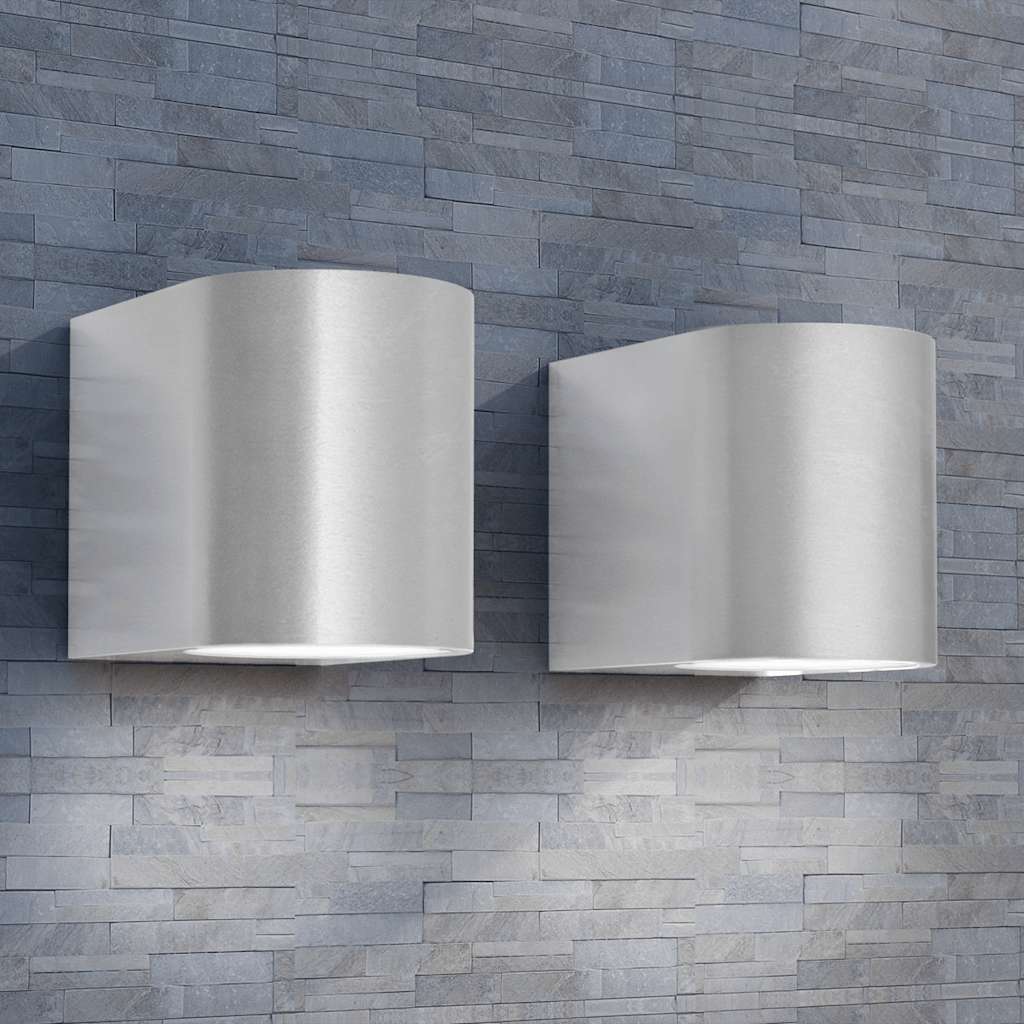 Applique LED 2pz Rotonde da Parete per Esterno Proiezione Basso cod mxl 65285