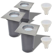 Faretto Carrabile LED 3 pz Quadrato per Esterno cod mxl 76477