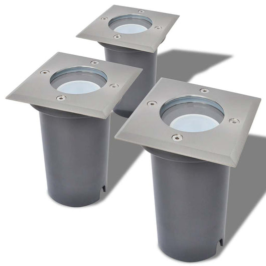 Faretto Carrabile LED 3 pz Quadrato per Esterno cod mxl 76477