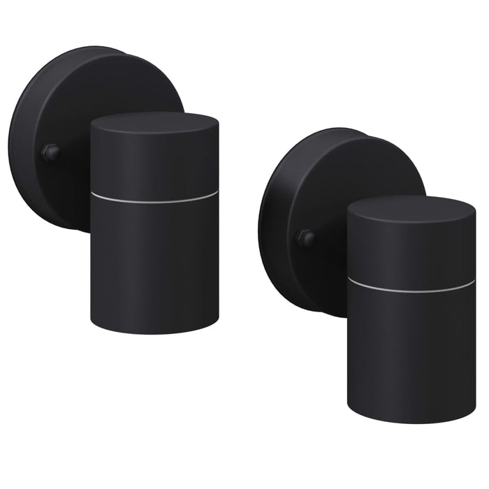 Lampada LED da Parete 2 pz Acciaio Inox Proiezione Basso 42416