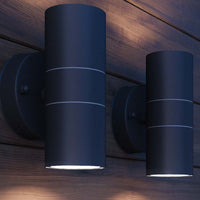 Applique LED Parete 2 pz Acciaio Inox Proiezione Alto/ Basso 42417