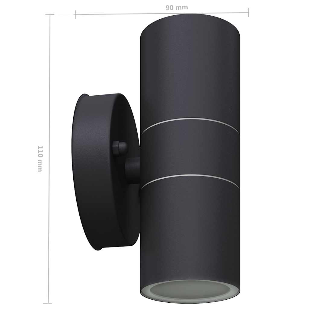 Applique LED Parete 2 pz Acciaio Inox Proiezione Alto/ Basso cod mxl 60202