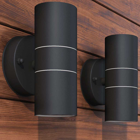 Applique LED Parete 2 pz Acciaio Inox Proiezione Alto/ Basso cod mxl 60202