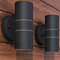 Applique LED Parete 2 pz Acciaio Inox Proiezione Alto/ Basso 42417