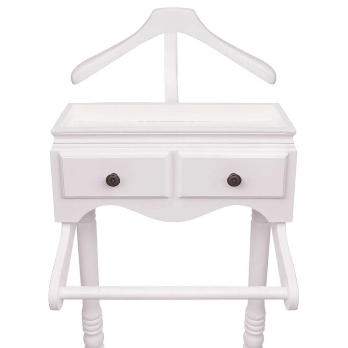 Appendiabiti con Armadietto in Legno Bianco 242751