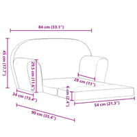 Poltrona Letto per Bambini Grigio Chiaro 243257