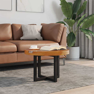 Tavolino da Salotto in Legno di Teak e Resina 60 cm 243466