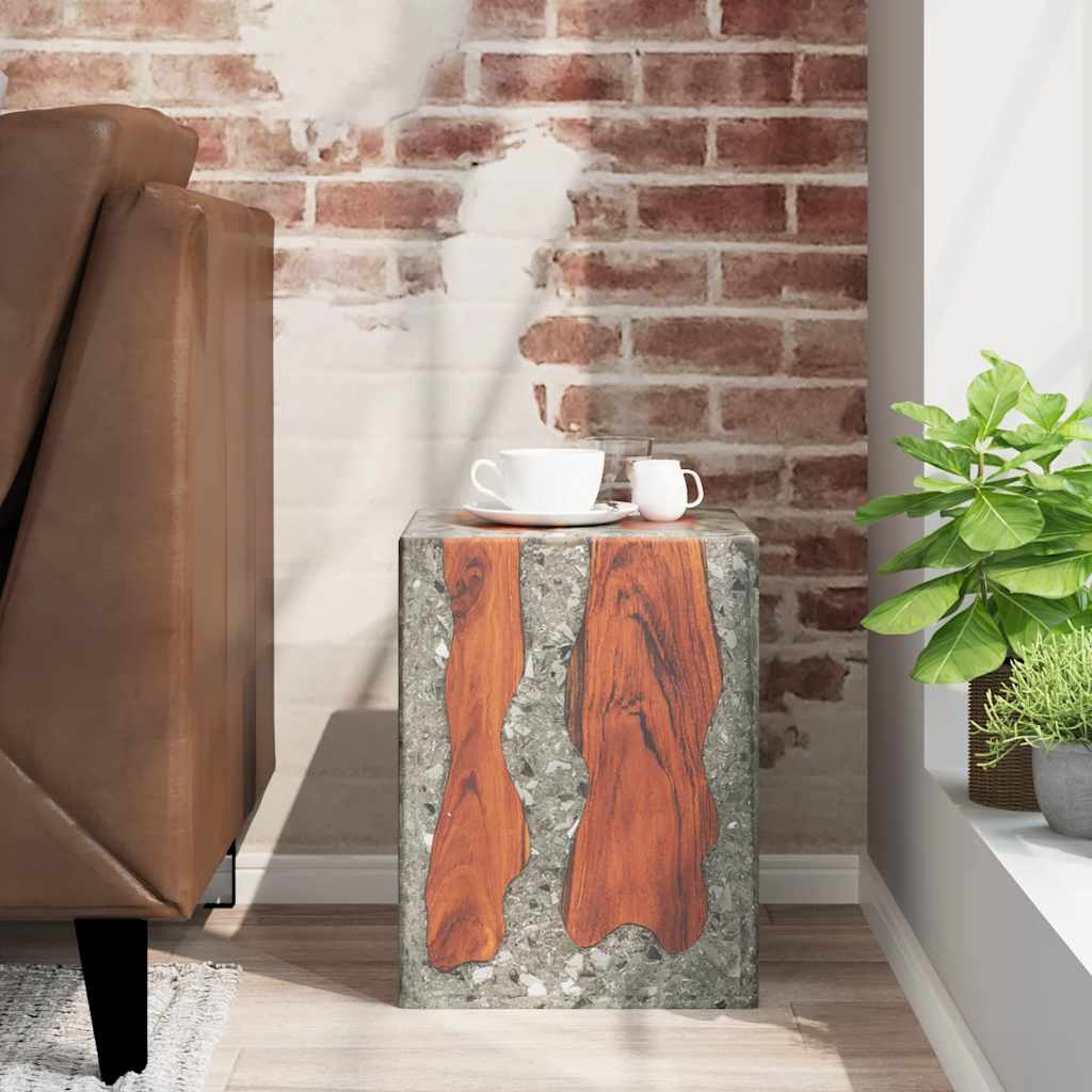 Sgabello in Legno Massello di Teak e Resina 243468