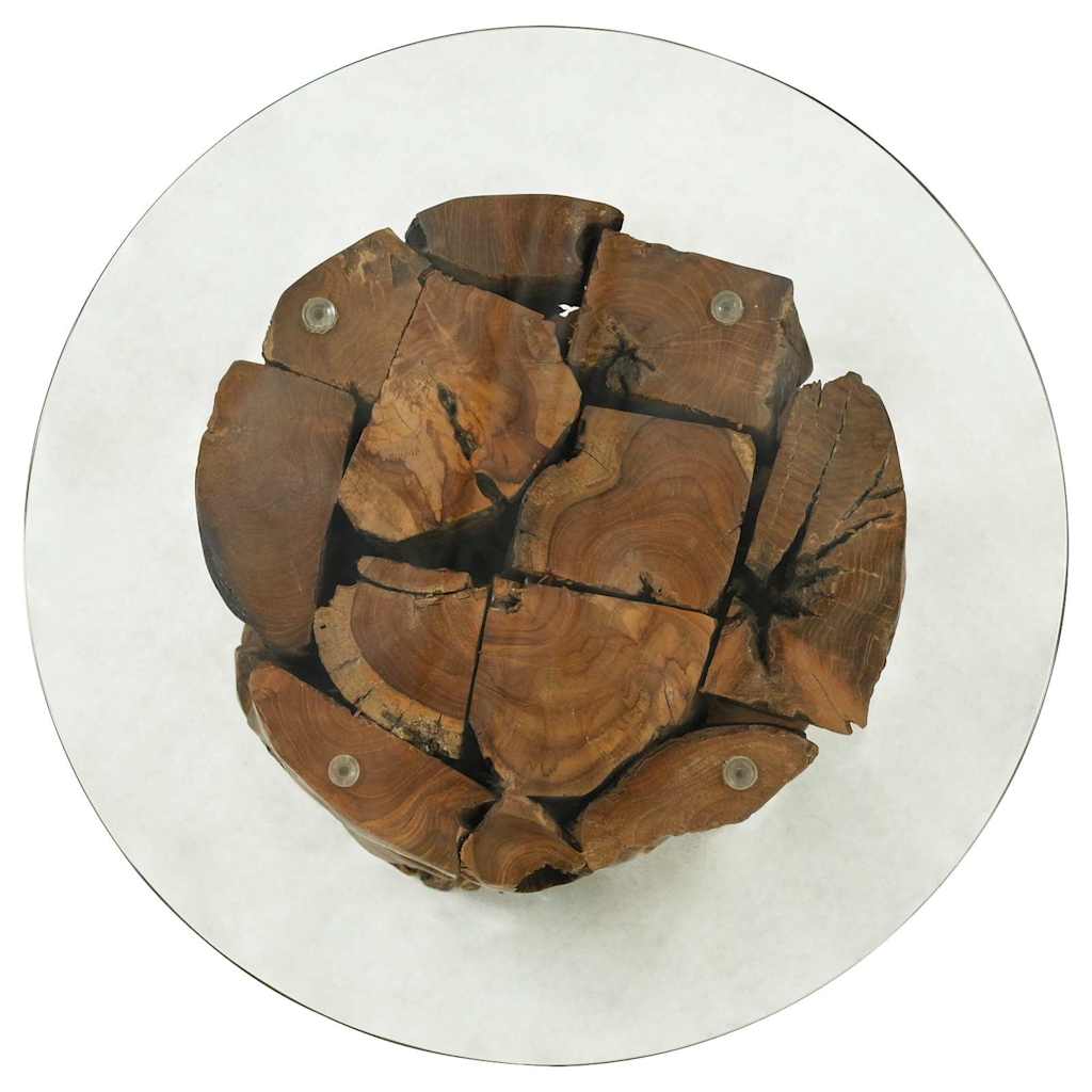 Tavolino da CaffÃ¨ in Legname Massello di Teak 60 cm