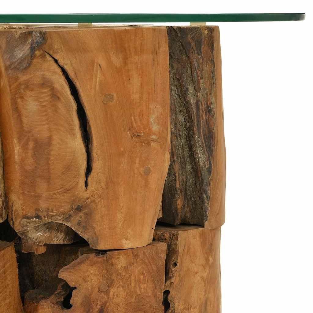 Tavolino da Salotto-Tavolino da soggiorno-Tavolo in Legname Massello di Teak 60 cm