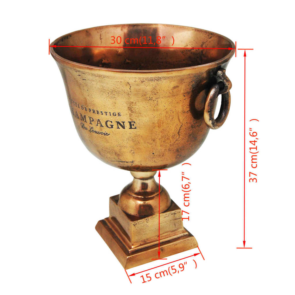 Trofeo Coppa Champagne Cooler Rame Marrone cod mxl 57860