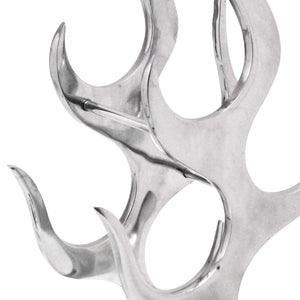 Cremagliera a Forma di Fiamma 9 Bottiglie in Alluminio Argento cod mxl 56569