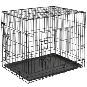 Gabbia Trasporto per Cani in Metallo 63x44x50,5 cm Nera 15001cod mxl 81712