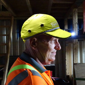 Toolpack Cappello Protettivo da Lavoro con Luce LED Verde Lime 425017