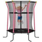 Tappeto Elastico per Bambini con Pali Imbattiti ¨C zephmum ¨C Rosa 163.5x190 cm