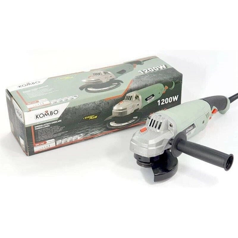 SMERIGLIATRICE ANGOLARE 1200 W CON MANICO LUNGO ERGONOMICO 12000 GIRI/MIN - HIGH-TECH