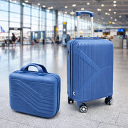 Valigia Rigida Trolley Bagaglio a Mano con BeautyCase Ruote staccabili 45x36x20cm