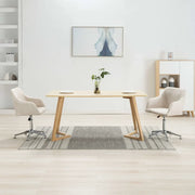 Sedie da Pranzo Girevoli 2 pz Crema in Tessuto  cod mxl 68135