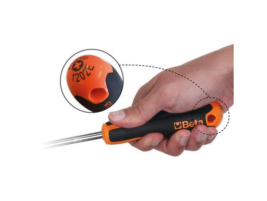 Set di 8 giraviti professionali Beta Evox 1203E/D8P con taglio piatto e croce Phillips