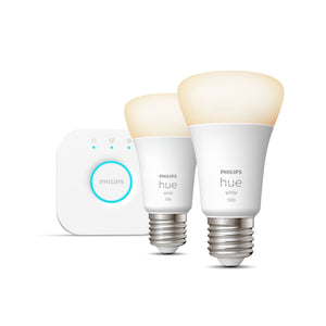 Philips hue white starter kit bridge + 2 lampadine smart e27 75w - 929002469201